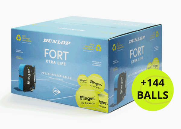 Dunlop Slinger Fort Xtra Life 72 Box x2 Tennis Balls